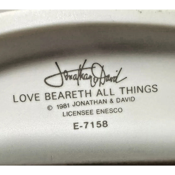 Precious Moments Figurine Love Beareth All Things 1981 E-7158 Nurse Bear Enesco - Picture 12 of 12